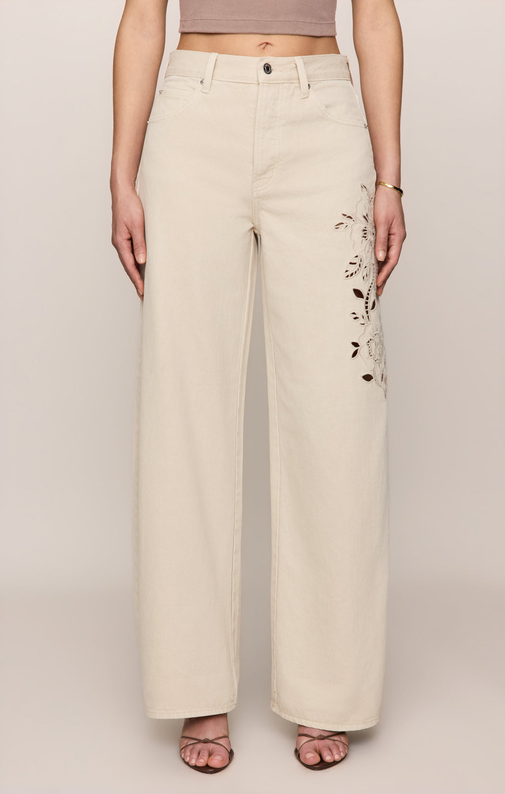 The Show Off Denim High Rise Bowed