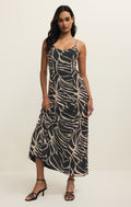 Charisma Tova Palm Mesh Maxi Dress