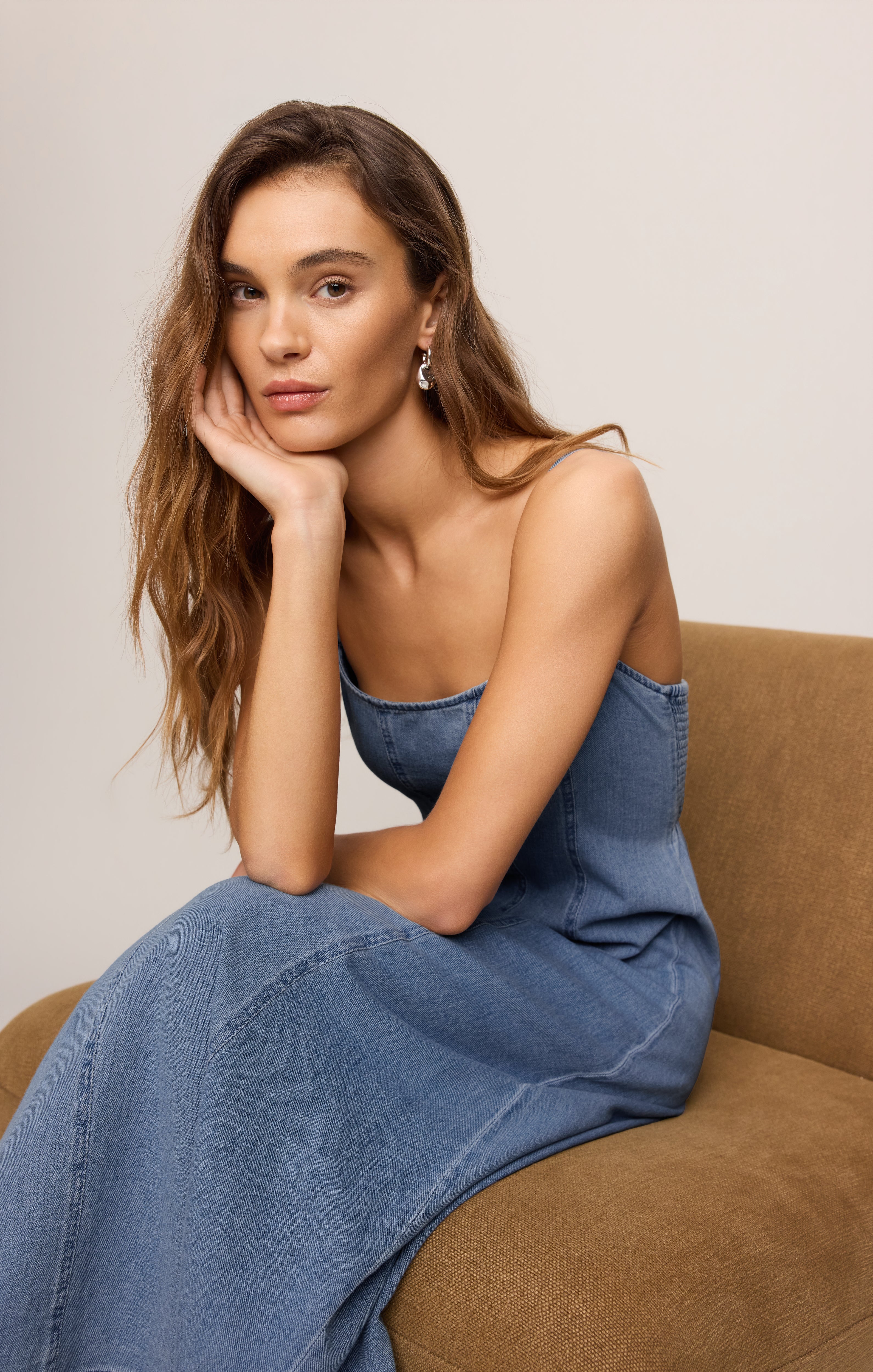 Leonora Denim Midi Dress