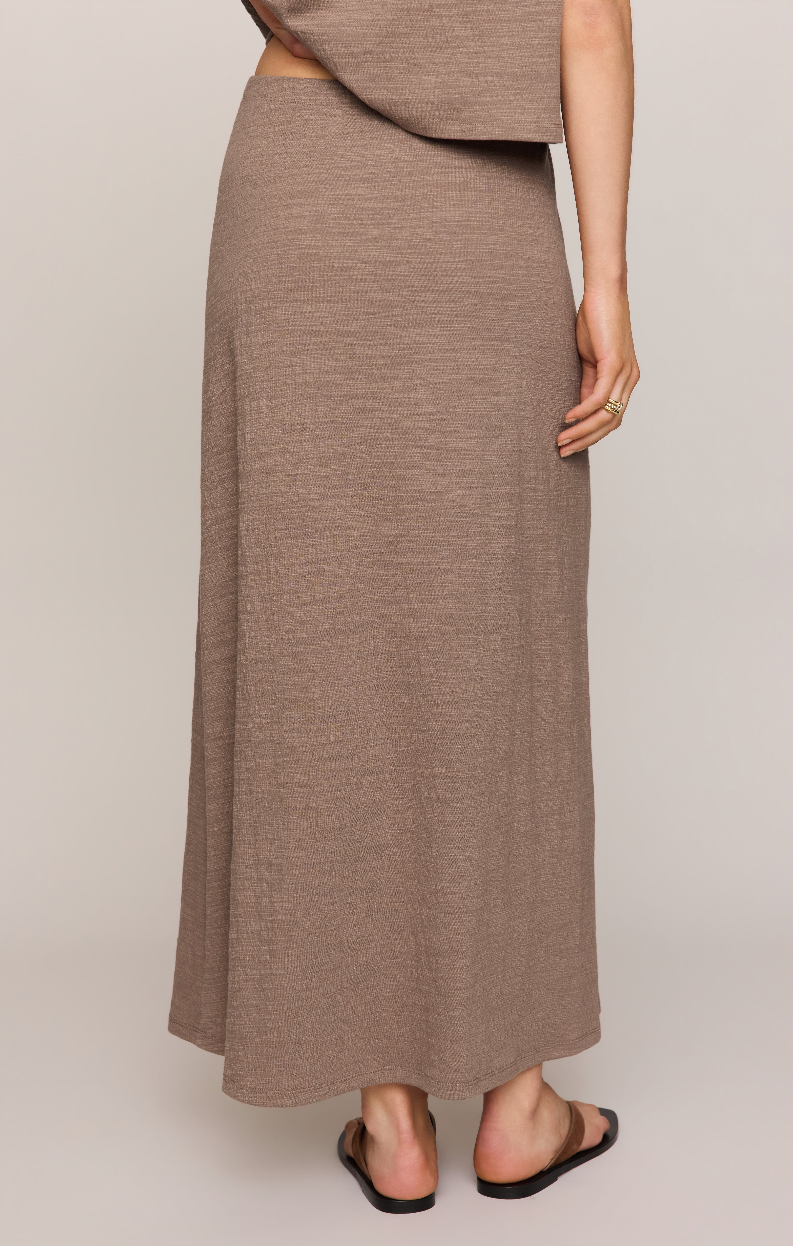 Delavine Textured Midi Skirt