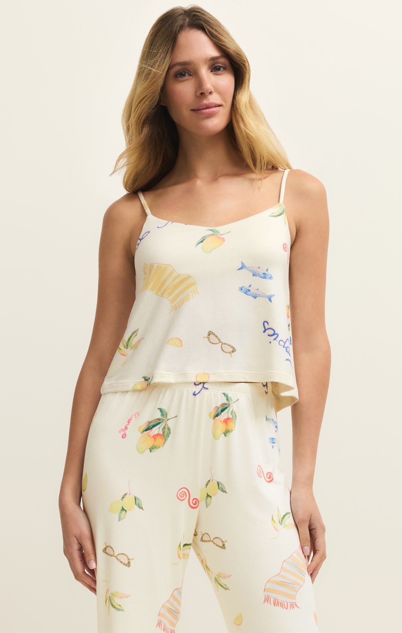 Marbella Cropped Silky Jersey Cami