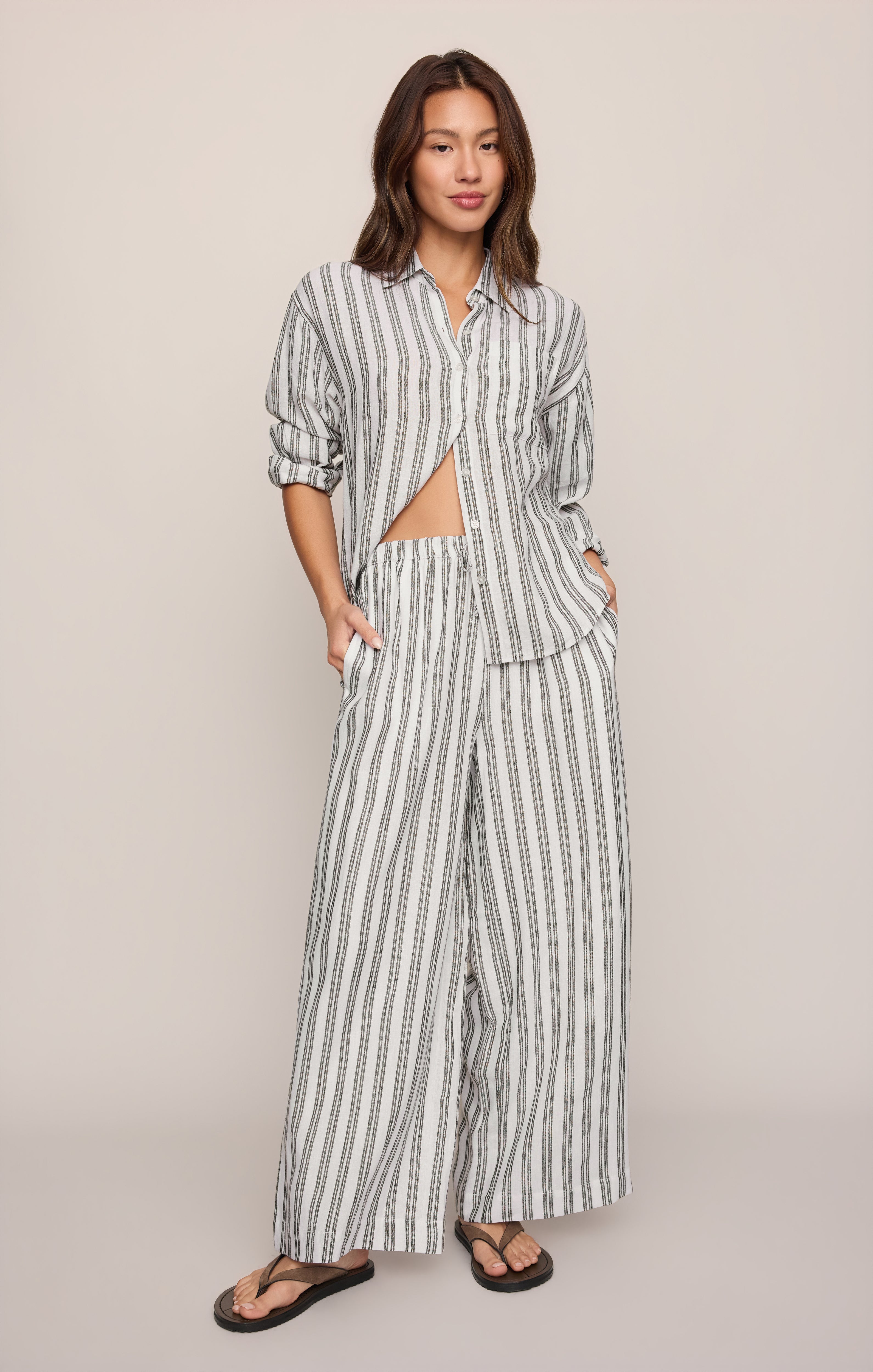 The Perfect Striped Linen Pant