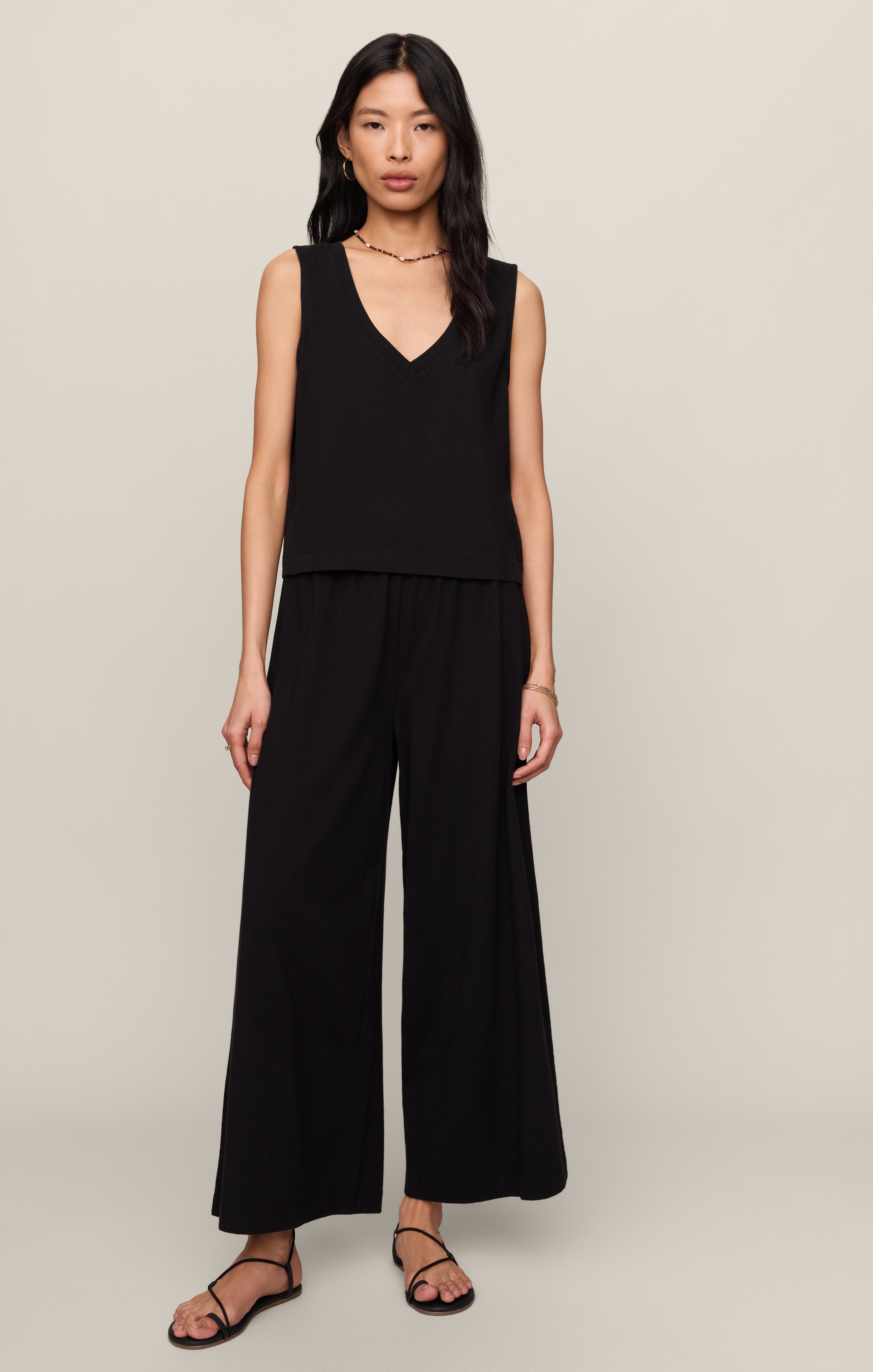 Sloane V-Neck Cotton Jersey Tank