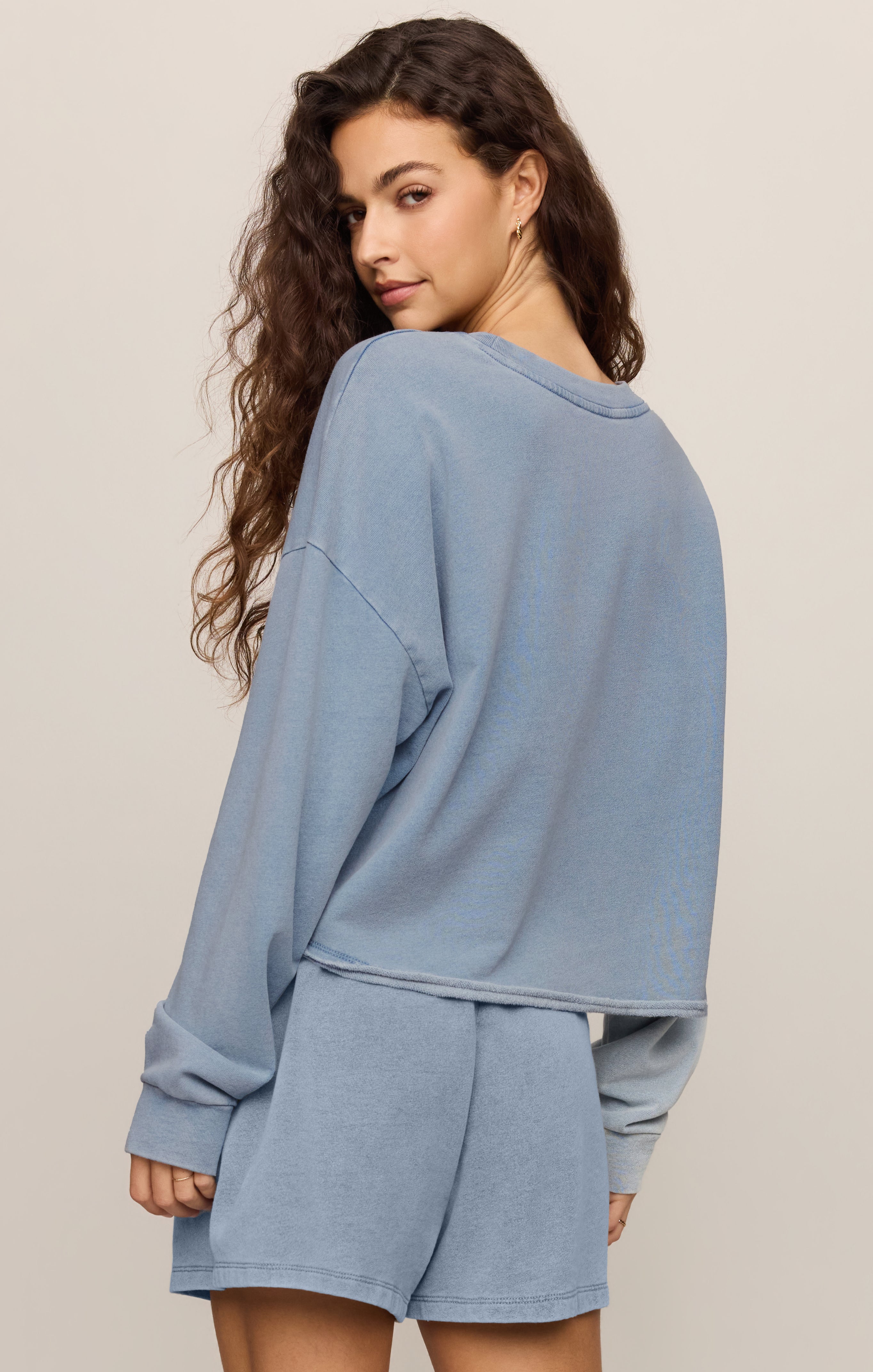 Circuit Knit Denim Sweatshirt