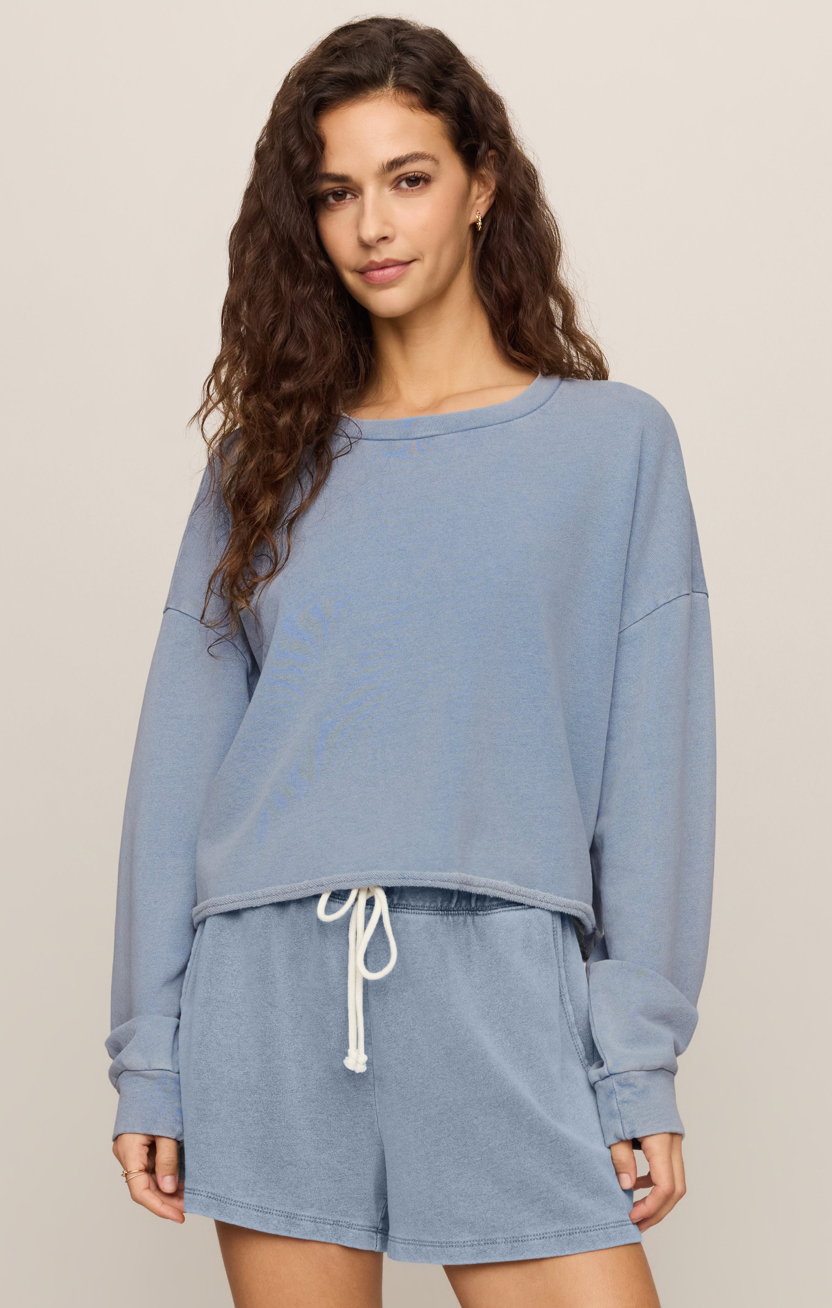 Circuit Knit Denim Sweatshirt