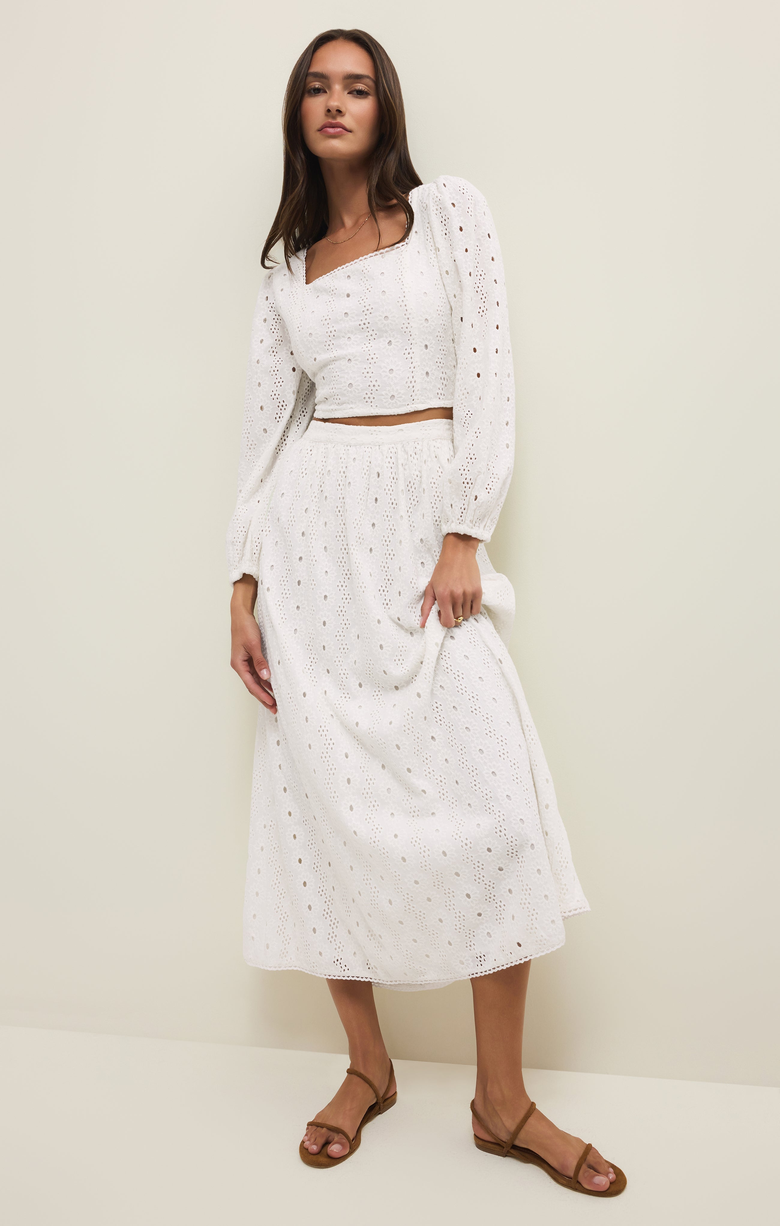 Bria Cotton Eyelet Top