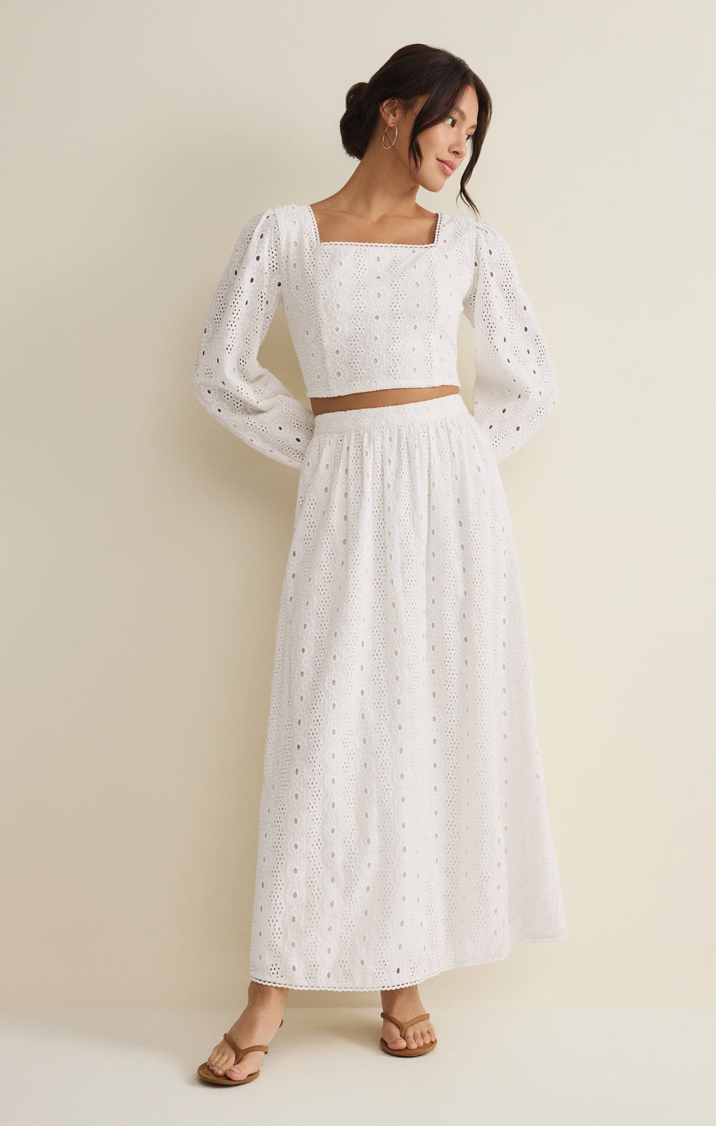 Bria Cotton Eyelet Top
