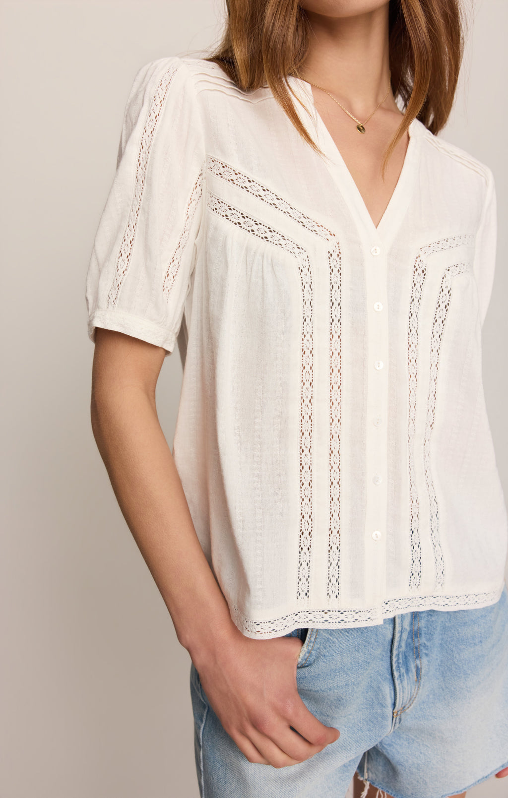 Camille Lace Inset Top