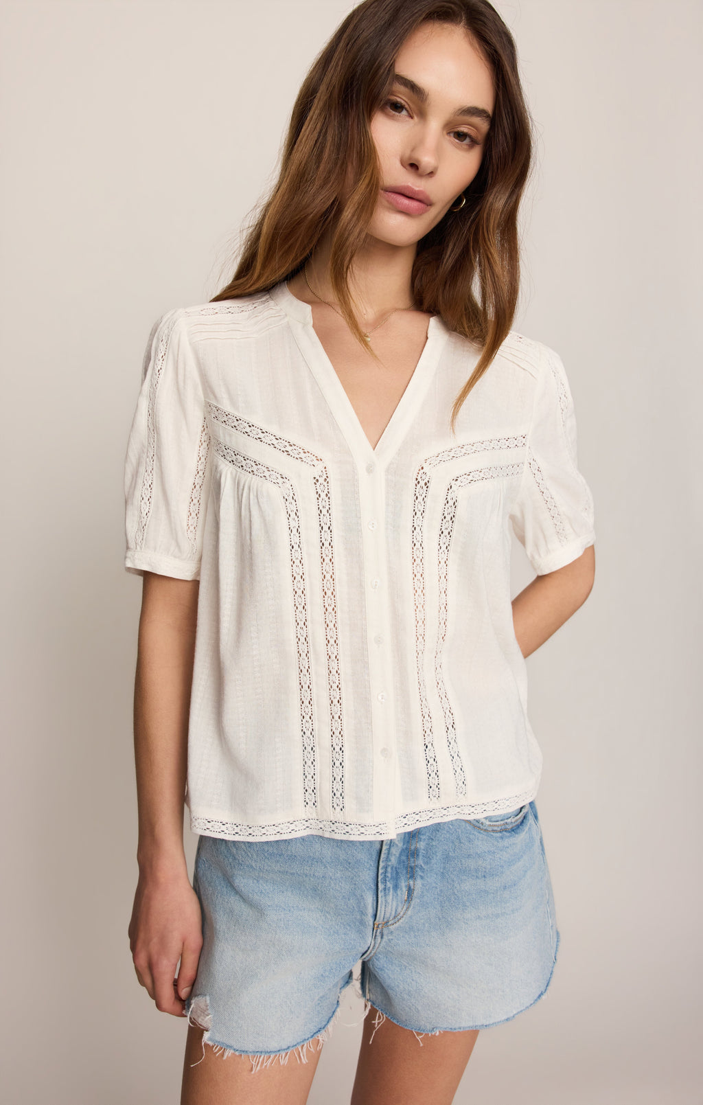 Camille Lace Inset Top