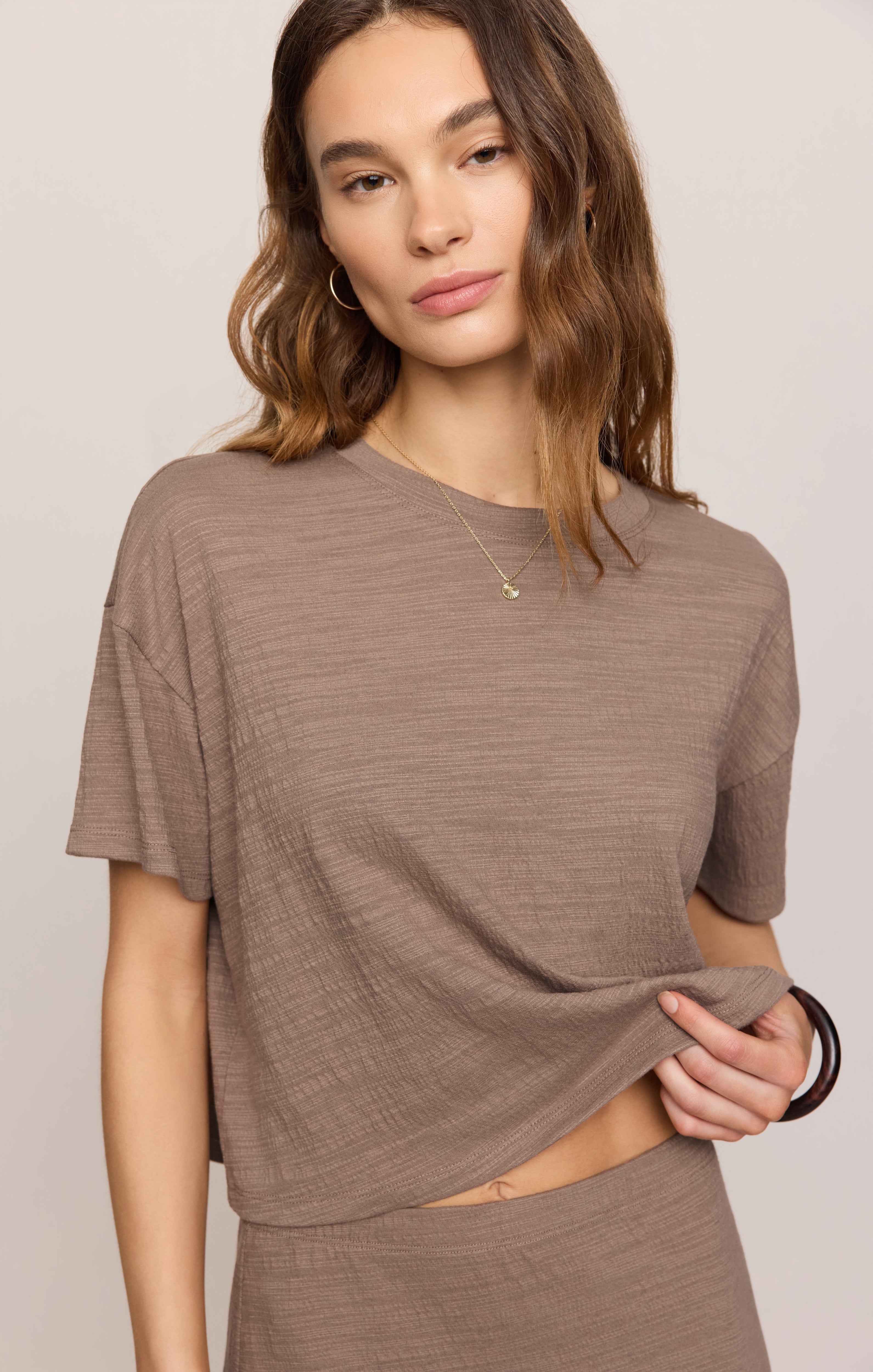 Sway Textured Cropped Tee