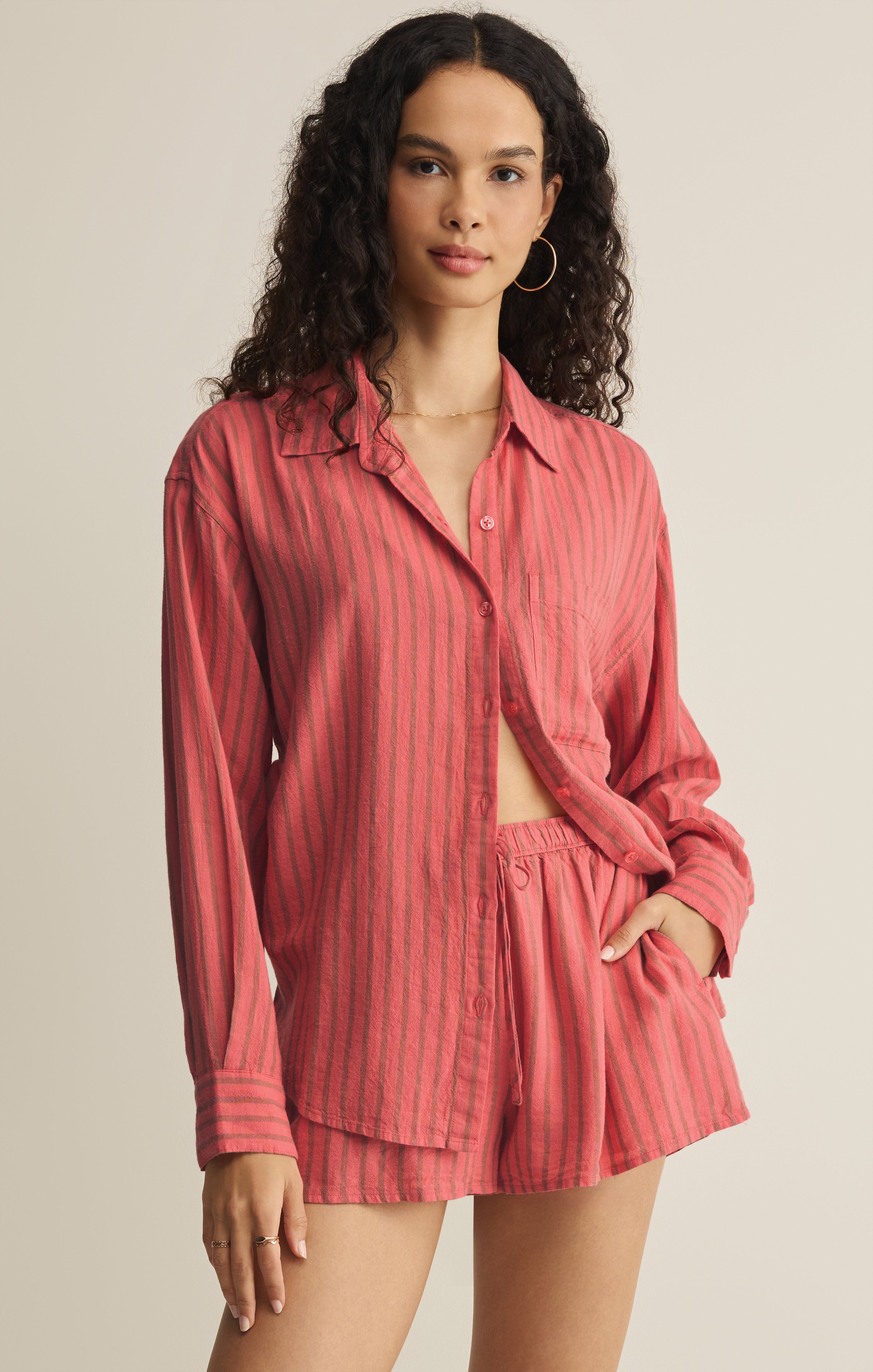 The Perfect Striped Linen Button Up